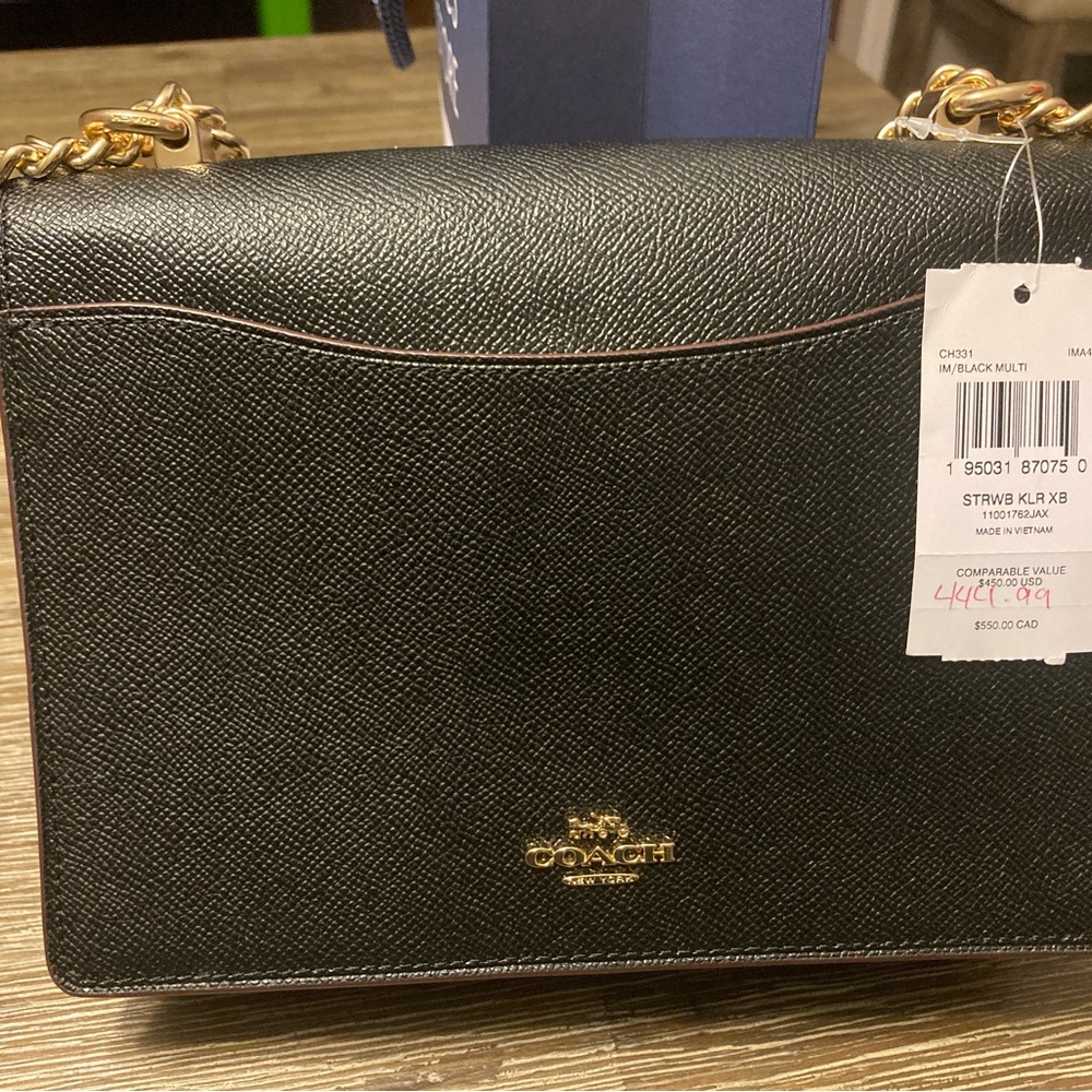 coach CH331 Klare Crossbody In Signature Canvas With Strawberry IN Black Multi